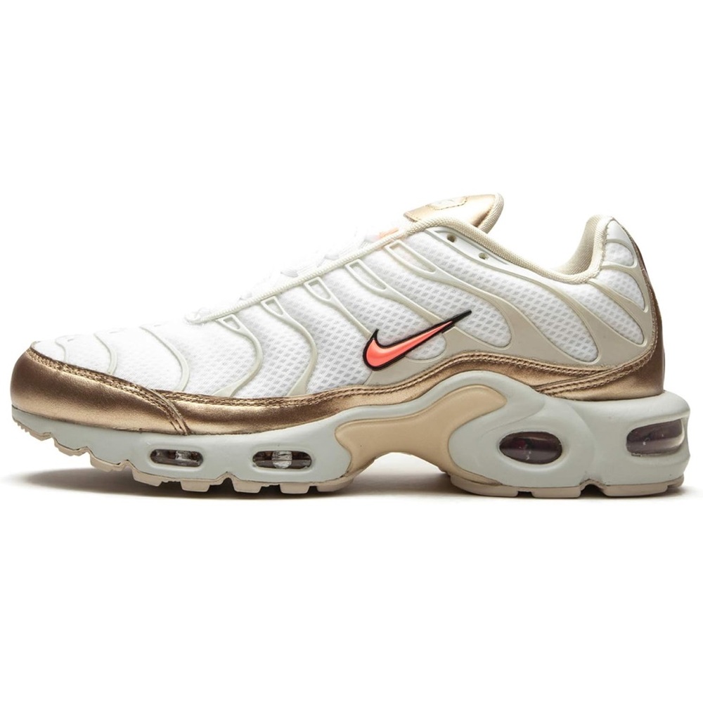 Nike Womens Air Max Plus Light Orewood Brown/Lava Glow Mesh Running Shoes Size 7